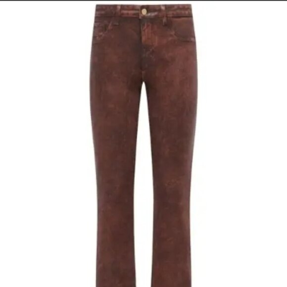 L'Agence Selma High-Rise Sleek Baby Boot Jeans Cocoa Mineral Coated -25 NWT - Picture 12 of 14